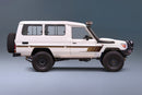 Broome body stripe kit - J78 Series Toyota Land Cruiser Troop Carrier brown gradient vehicle