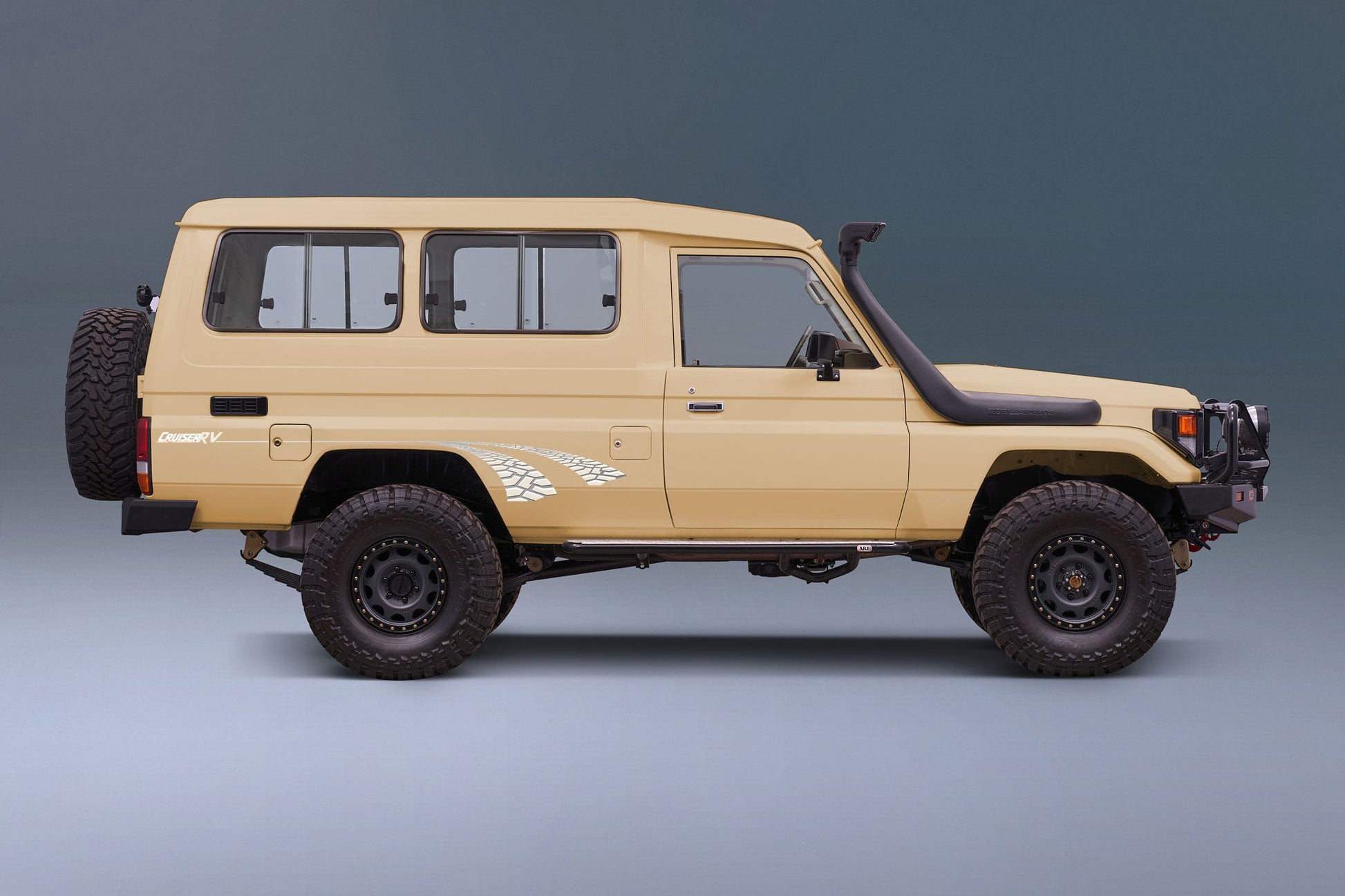 Restored pre-incident image 59652659019960 for Decal Body Stripe Kit (RV-Tracks) - 75 Series (1985–1999)