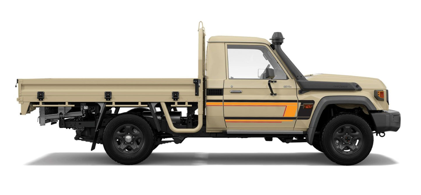 70 Series Land Cruiser Decal Body Stripe Kit (York) - 75/79 Series Single Cab (1985-)