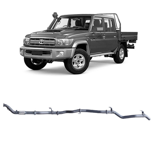 Extreme Duty 3" Turbo Back Exhaust for the Toyota LandCruiser 79 Series Dual Cab w/ DPF Adapter